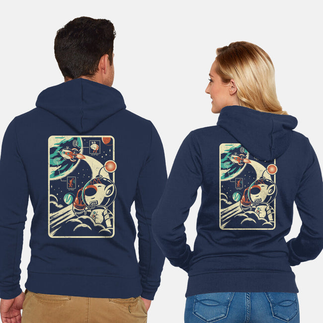 Interstellar Explorer-Unisex-Zip-Up-Sweatshirt-Henrique Torres