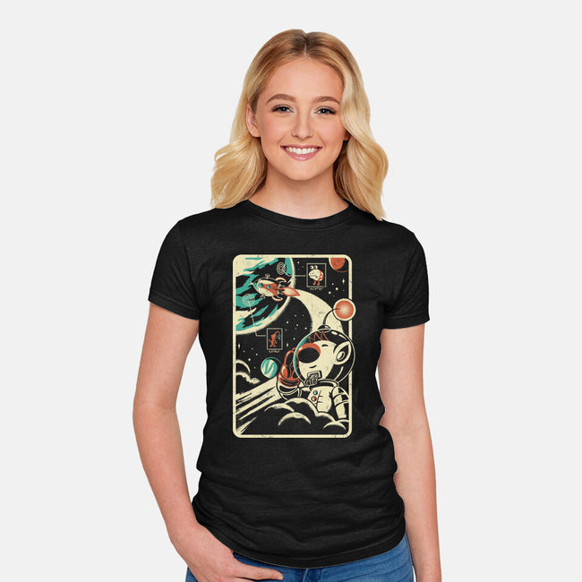 Interstellar Explorer-Womens-Fitted-Tee-Henrique Torres