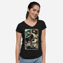 Interstellar Explorer-Womens-V-Neck-Tee-Henrique Torres