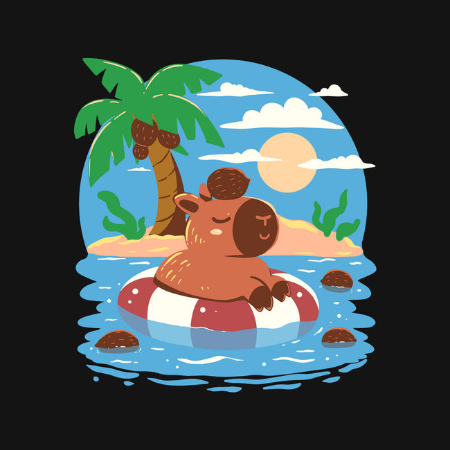 Summer Capybara-Mens-Heavyweight-Tee-TechraNova