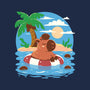 Summer Capybara-Mens-Heavyweight-Tee-TechraNova