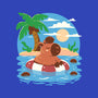 Summer Capybara-Mens-Heavyweight-Tee-TechraNova