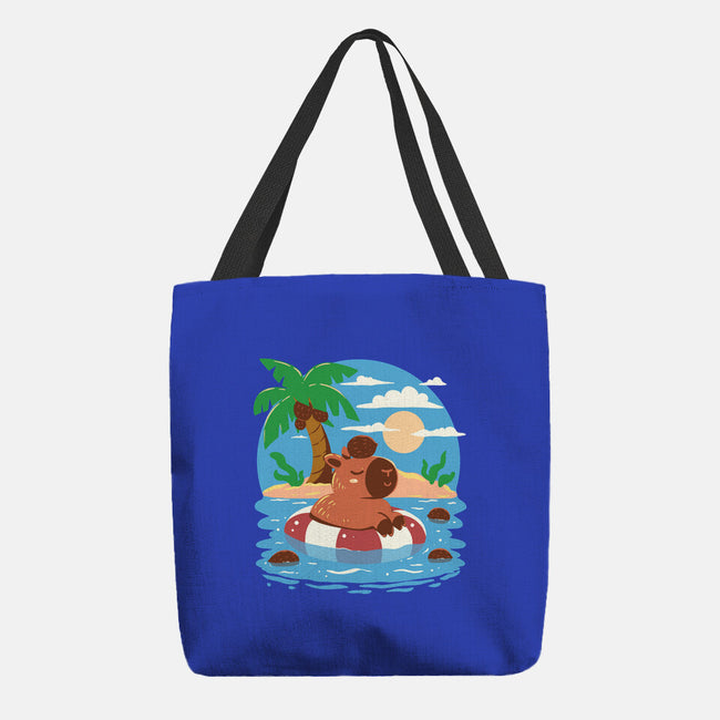 Summer Capybara-None-Basic Tote-Bag-TechraNova