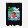 Summer Capybara-None-Polyester-Shower Curtain-TechraNova