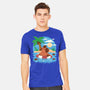 Summer Capybara-Mens-Heavyweight-Tee-TechraNova