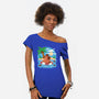 Summer Capybara-Womens-Off Shoulder-Tee-TechraNova