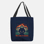 Cat At School On Fire-None-Basic Tote-Bag-worlddominationforcats