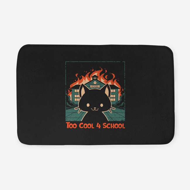 Cat At School On Fire-None-Memory Foam-Bath Mat-worlddominationforcats