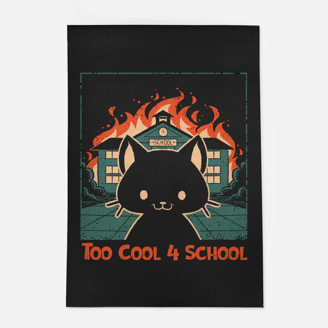 Cat At School On Fire-None-Indoor-Rug-worlddominationforcats