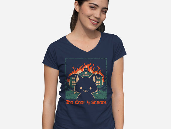 Cat At School On Fire