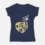 Precious Peach-Womens-V-Neck-Tee-dalethesk8er