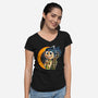 Find Joy-Womens-V-Neck-Tee-panicking_bat