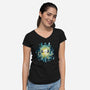 Octopus Light-Womens-V-Neck-Tee-Vallina84