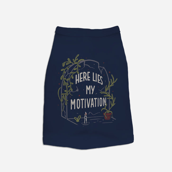 Here Lies My Motivation-Dog-Basic-Pet Tank-koalastudio