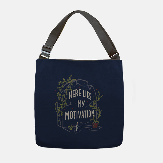 Here Lies My Motivation-None-Adjustable Tote-Bag-koalastudio