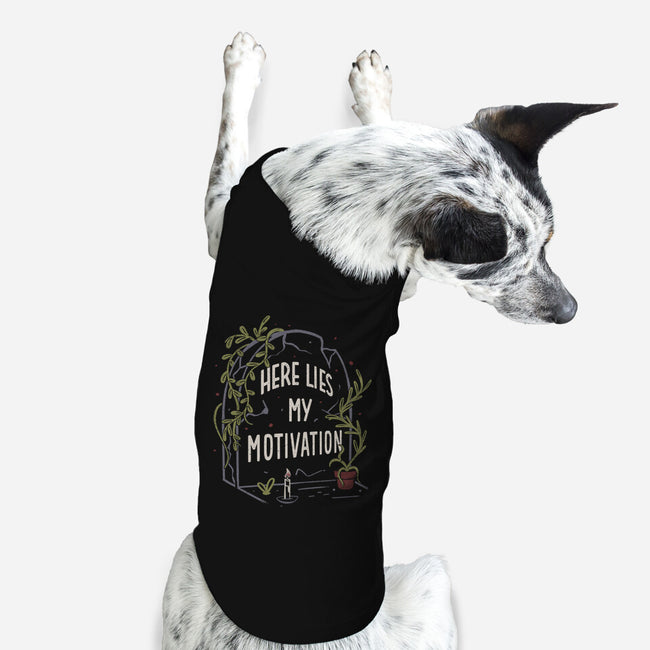 Here Lies My Motivation-Dog-Basic-Pet Tank-koalastudio