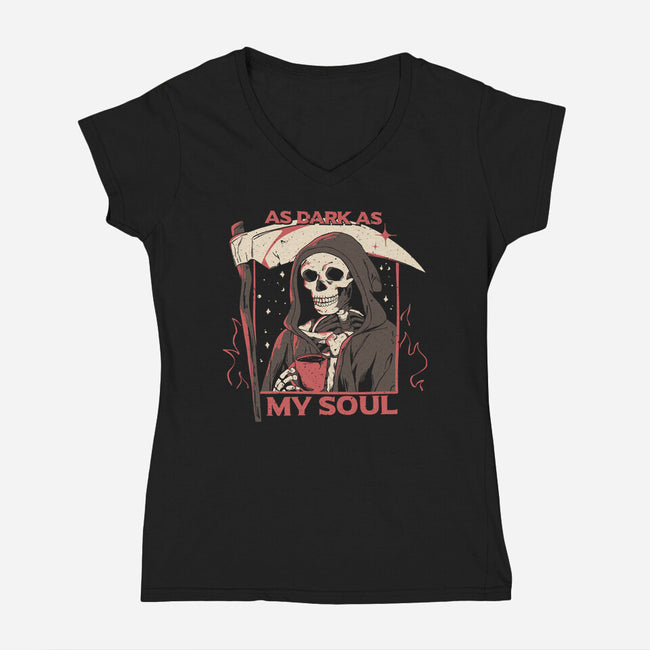 As Dark As My Soul-Womens-V-Neck-Tee-yumie