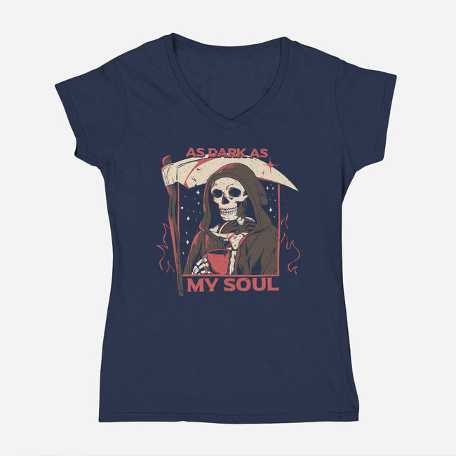 As Dark As My Soul-Womens-V-Neck-Tee-yumie