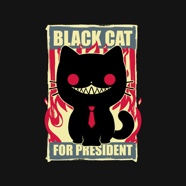 Black Cat For President-None-Glossy-Sticker-Studio Mootant