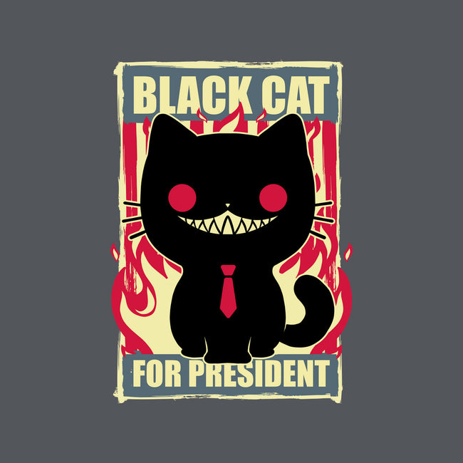 Black Cat For President-Mens-Long Sleeved-Tee-Studio Mootant