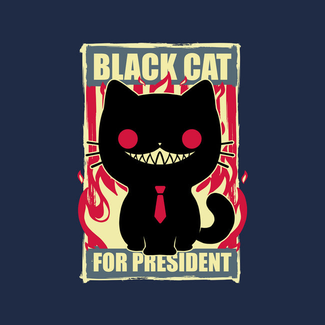 Black Cat For President-Mens-Long Sleeved-Tee-Studio Mootant