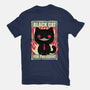 Black Cat For President-Unisex-Basic-Tee-Studio Mootant