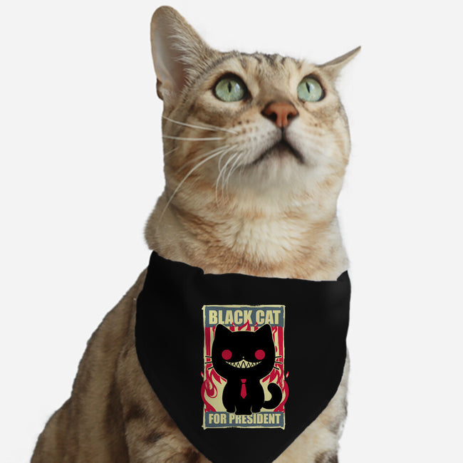 Black Cat For President-Cat-Adjustable-Pet Collar-Studio Mootant