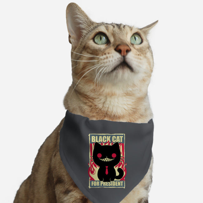 Black Cat For President-Cat-Adjustable-Pet Collar-Studio Mootant