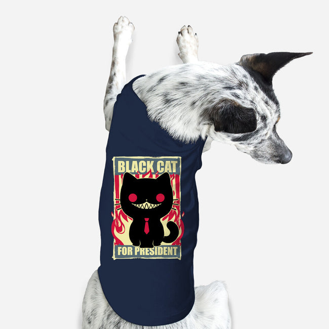 Black Cat For President-Dog-Basic-Pet Tank-Studio Mootant