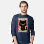 Black Cat For President-Mens-Long Sleeved-Tee-Studio Mootant