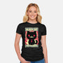 Black Cat For President-Womens-Fitted-Tee-Studio Mootant