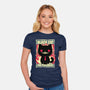 Black Cat For President-Womens-Fitted-Tee-Studio Mootant