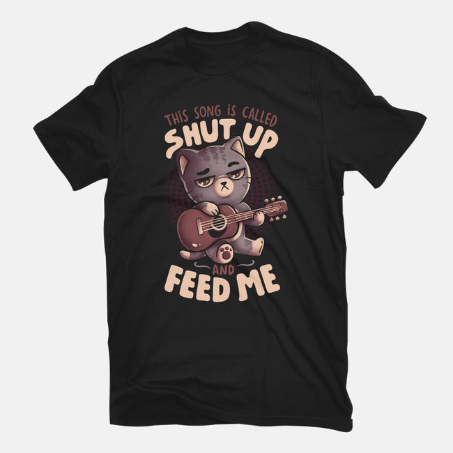 Feed Me Cat Song-Womens-Fitted-Tee-eduely