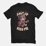 Feed Me Cat Song-Womens-Fitted-Tee-eduely