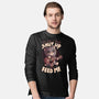 Feed Me Cat Song-Mens-Long Sleeved-Tee-eduely