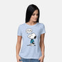 Dogtor Leonard McSnoop-Womens-Basic-Tee-DrMonekers