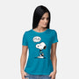 Dogtor Leonard McSnoop-Womens-Basic-Tee-DrMonekers