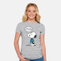 Dogtor Leonard McSnoop-Womens-Fitted-Tee-DrMonekers