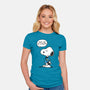 Dogtor Leonard McSnoop-Womens-Fitted-Tee-DrMonekers