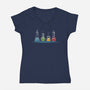 Kitty Lab-Womens-V-Neck-Tee-erion_designs