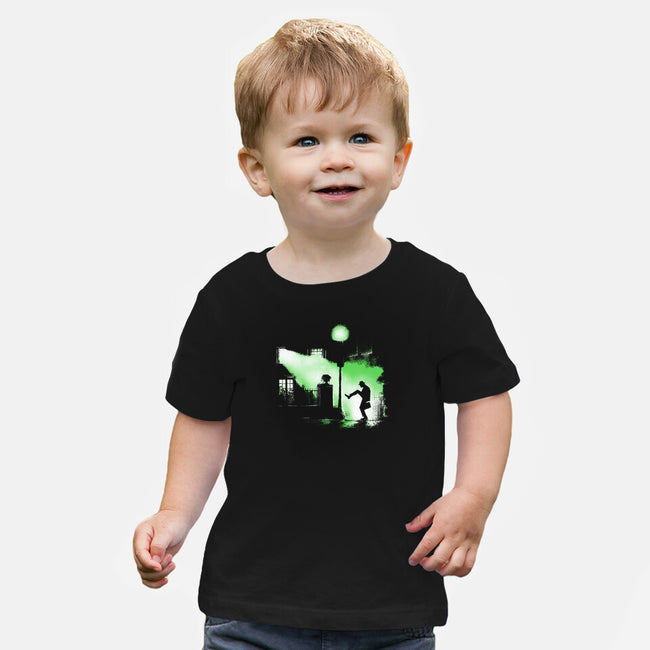 The Exorcist Of Silly Walks-Baby-Basic-Tee-zascanauta