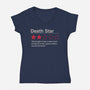 Death Star Review-Womens-V-Neck-Tee-Tronyx79