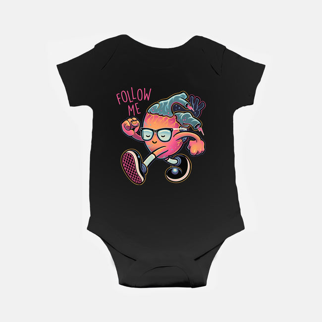 Follow Your Heart-Baby-Basic-Onesie-glitchygorilla