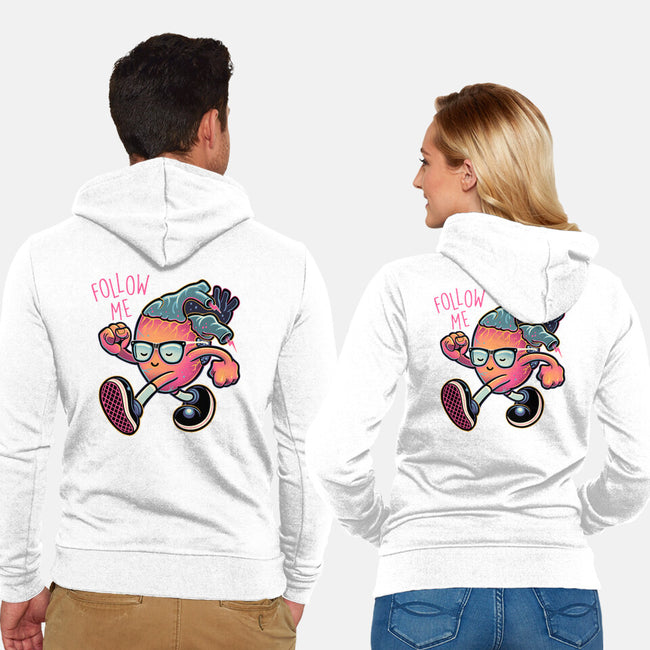 Follow Your Heart-Unisex-Zip-Up-Sweatshirt-glitchygorilla