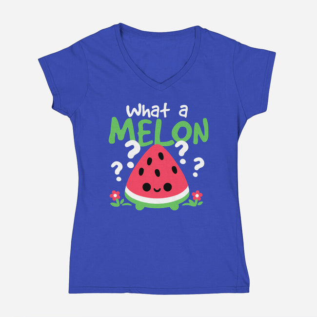 What A Melon-Womens-V-Neck-Tee-NemiMakeit