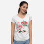 Super Pizza-Womens-V-Neck-Tee-Tri haryadi