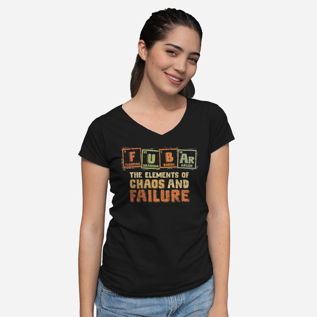 The Elements Of Chaos And Failure-Womens-V-Neck-Tee-kg07