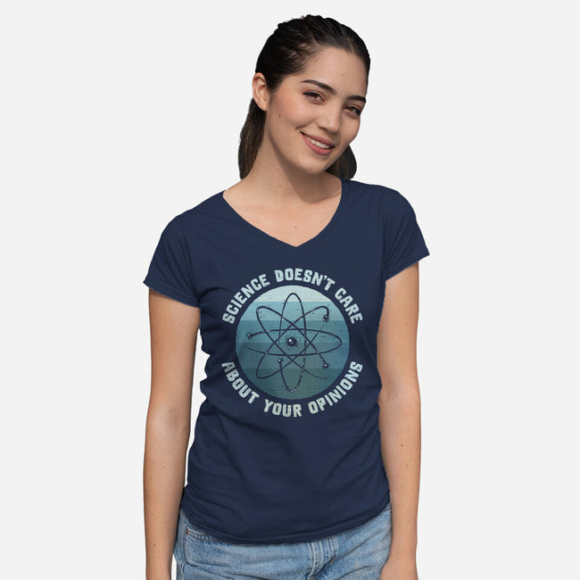 Science Doesn't Care-Womens-V-Neck-Tee-kg07