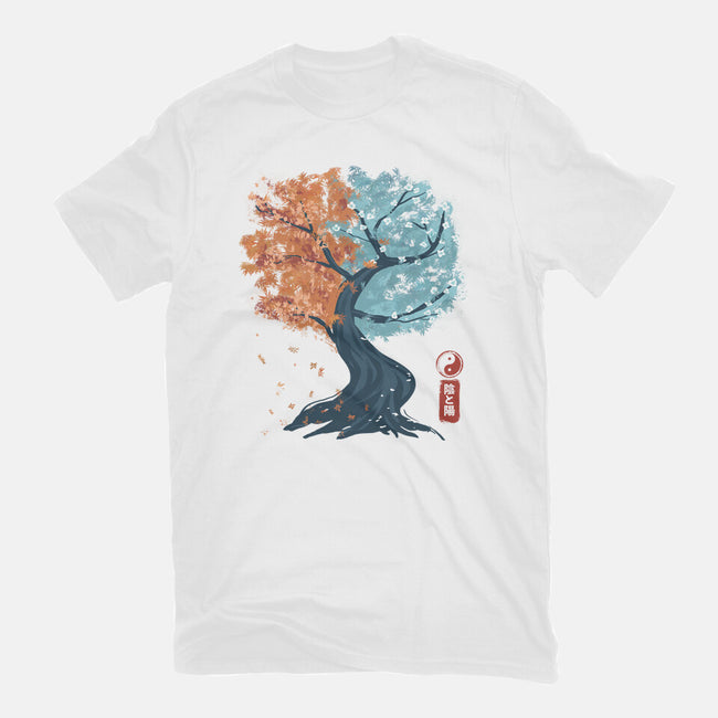 Yin Yang Tree-Womens-Basic-Tee-IKILO