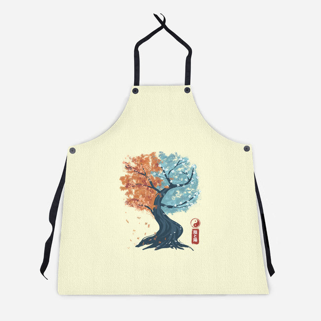 Yin Yang Tree-Unisex-Kitchen-Apron-IKILO